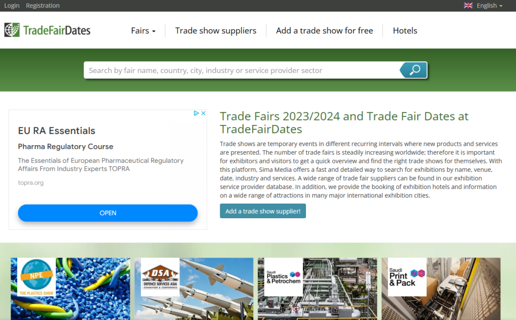 website tradefairdates